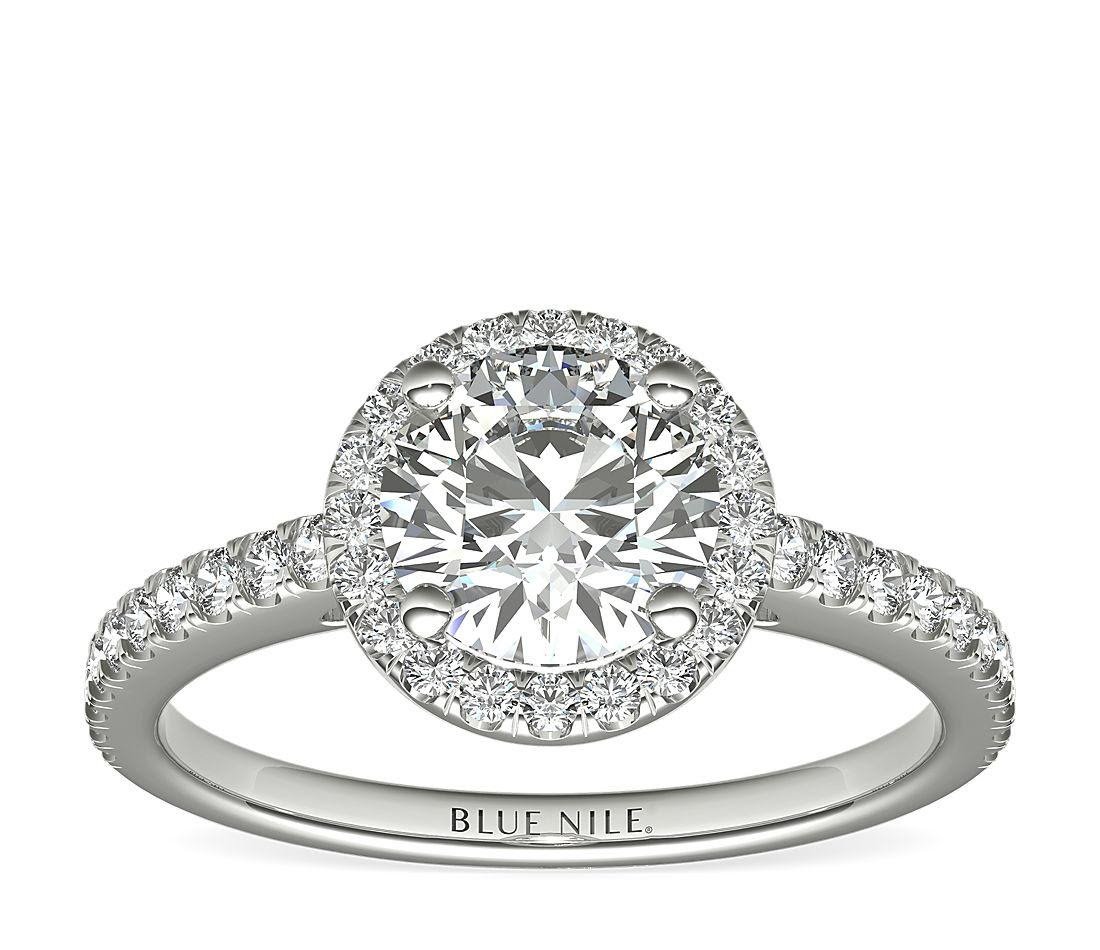 Classic Halo Diamond Engagement Ring Blue Nile