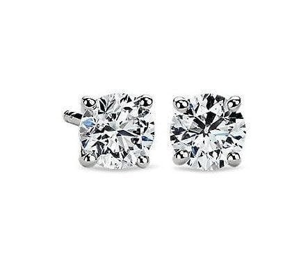 Diamond Stud Earrings in 14k White Gold Blue Nile