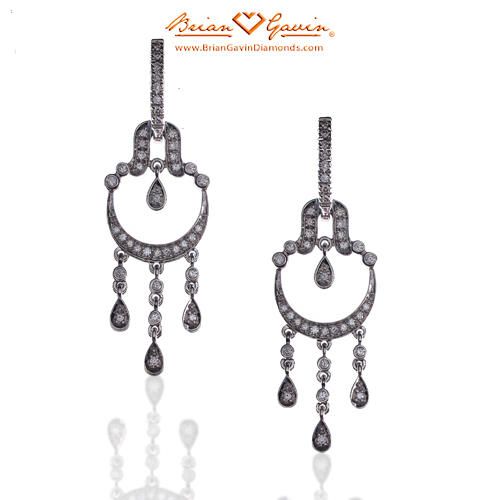 Extended Chandeliers 14K White Gold Brian Gavin