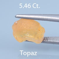 Rough version of Brilliant Oval Cut Imperial Topaz