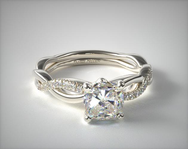14K White Gold Solo Infinity Engagement Ring James Allen