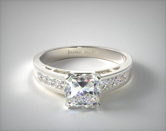 14K White Gold 0.42ct Channel Set Diamond Engagement Ring James Allen