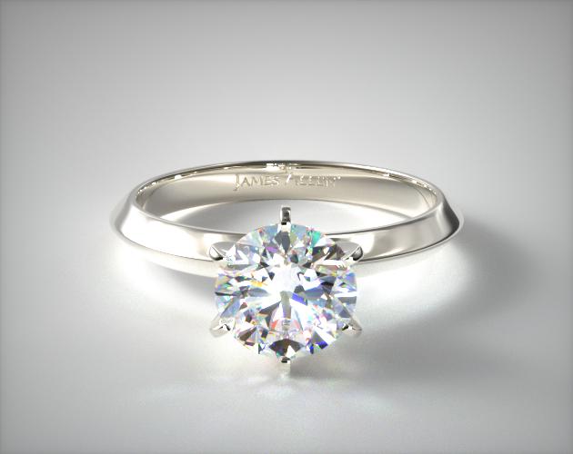 0.96 Carat F-VS1 Excellent Cut Round Diamond Presentation Solitaire (Six Prong) James Allen