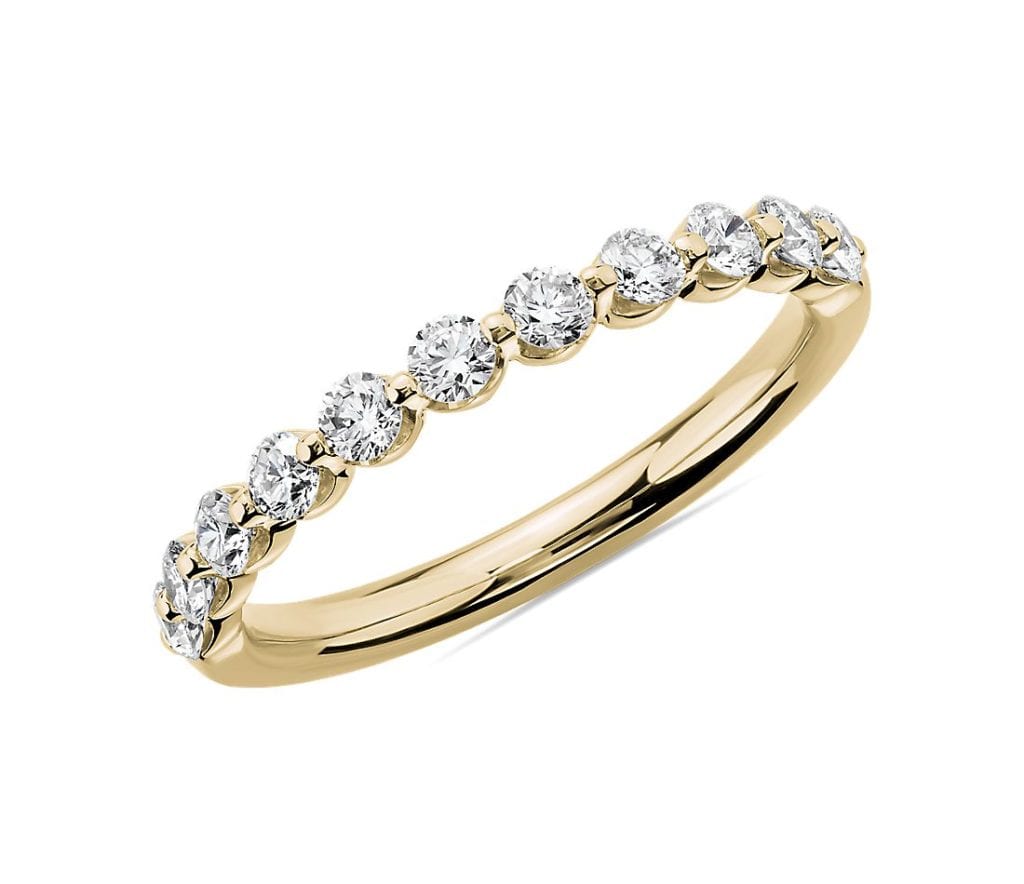 Floating Diamond Wedding Ring in 14k Yellow Gold (1/2 ct. tw.) Blue Nile