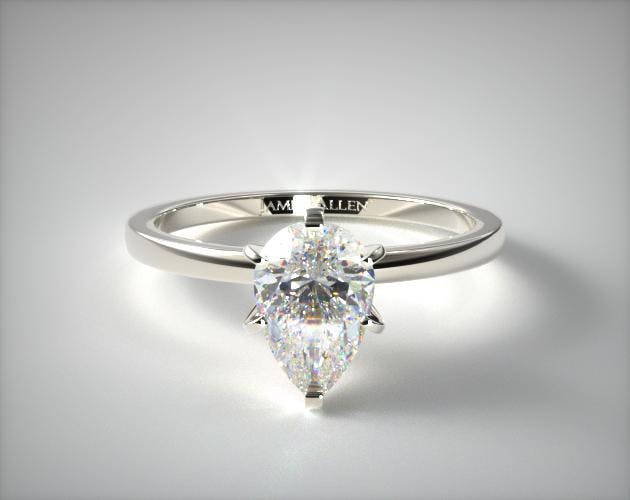 Lab-Created 1.56 Carat F-VVS2 Pear Shaped Diamond 1.5mm Comfort Fit Engagement Ring James Allen