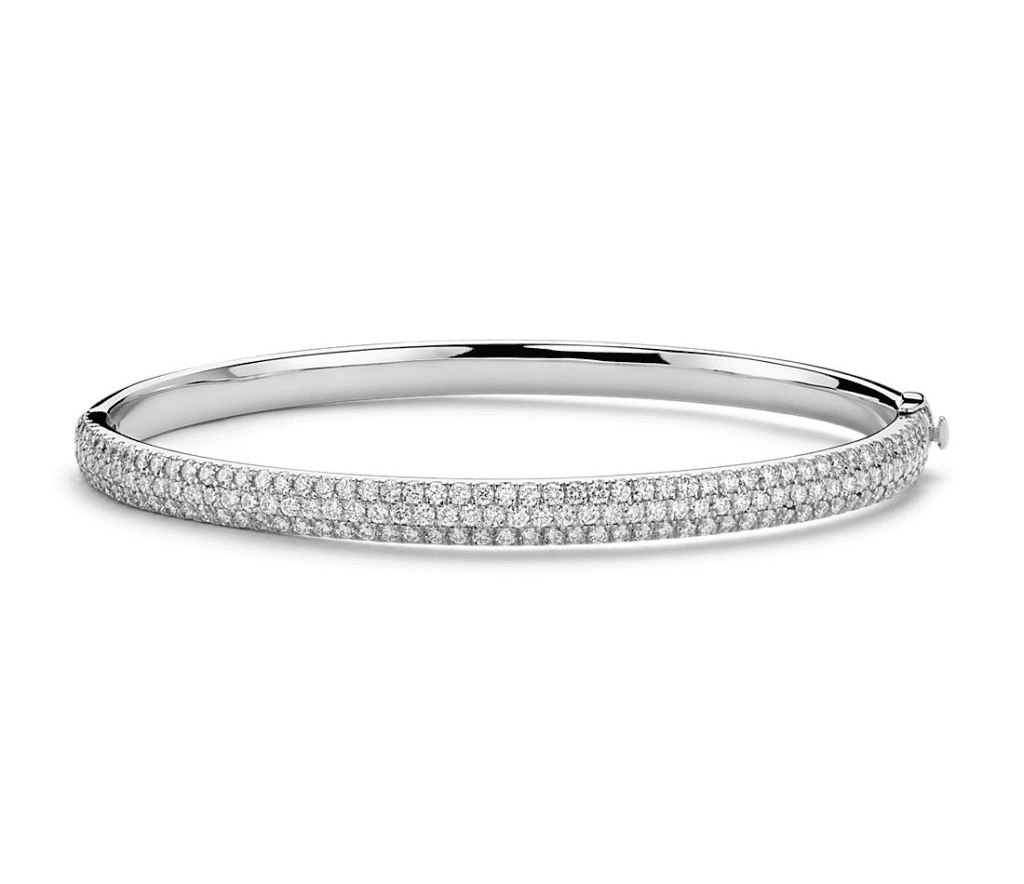 Lucille Diamond Rollover Bangle Bracelet in 18k White Gold (3.1 ct. tw.) Blue Nile