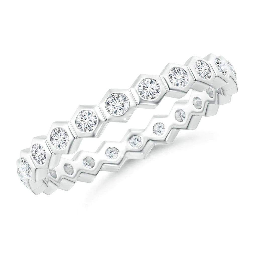 Natori x Angara Hexagonal Diamond Eternity Band Angara