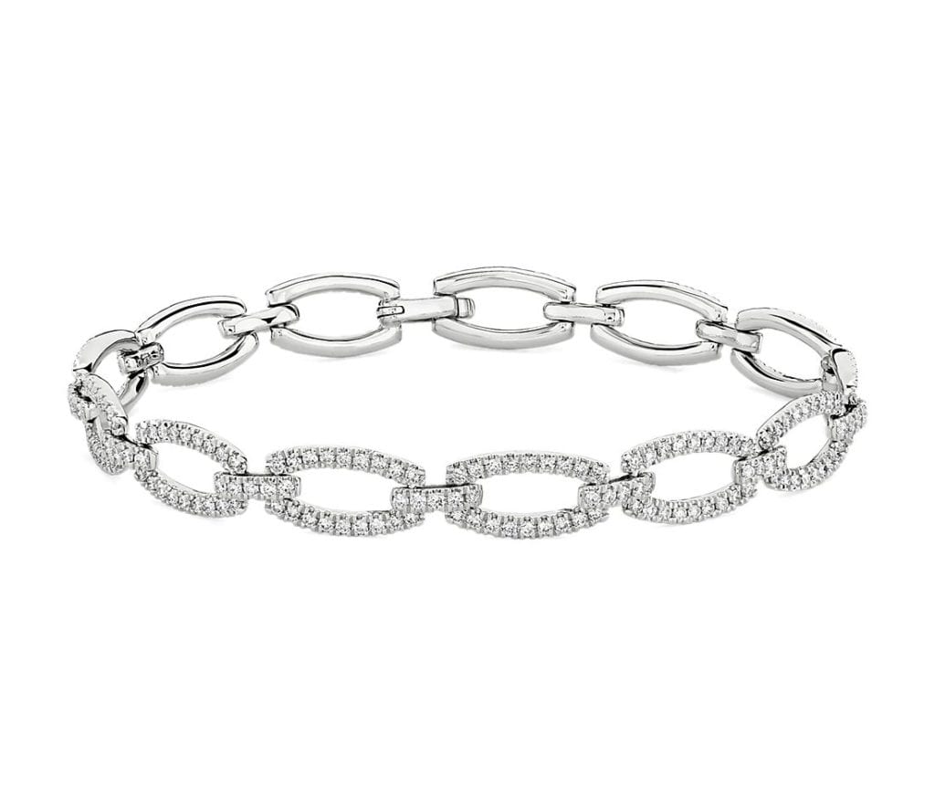 Diamond Link Bracelet in 14k White Gold (1 7/8 ct. tw.) Blue Nile