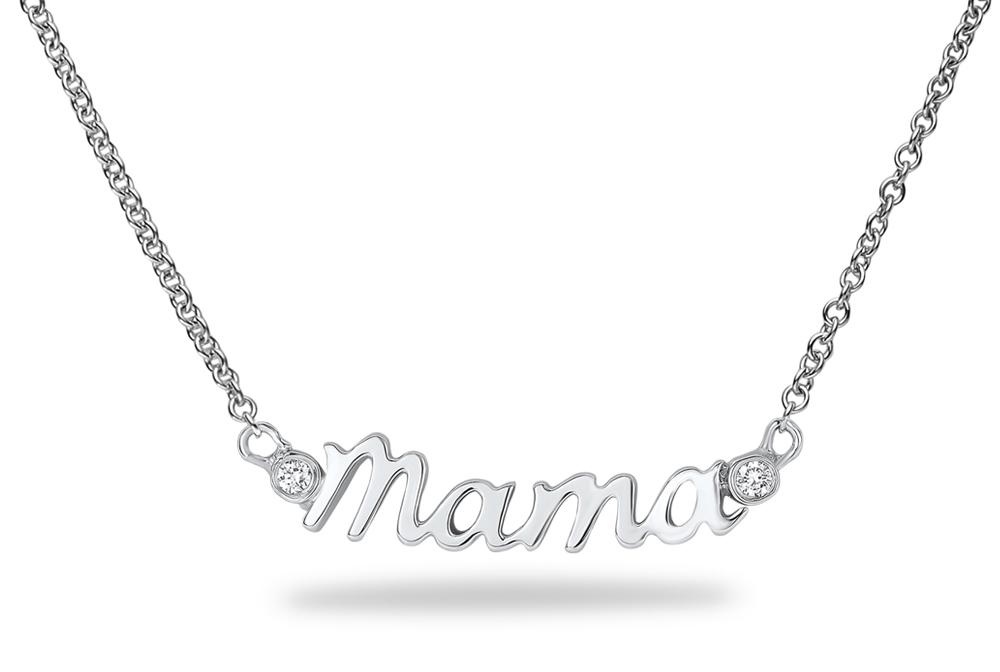 Scripts Collection Diamond Necklace In 14kt White Gold MAMA Ritani