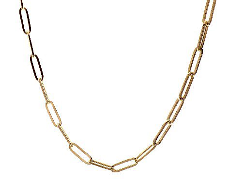 14K Yellow Gold 2.1mm Medium Paperclip Chain James Allen