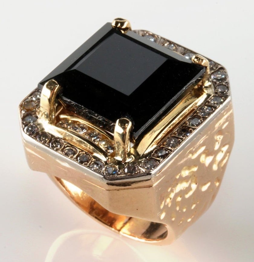 yellow gold men's ring