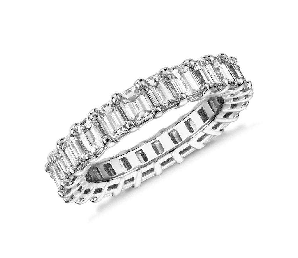 Emerald Cut Diamond Eternity Ring Blue Nile