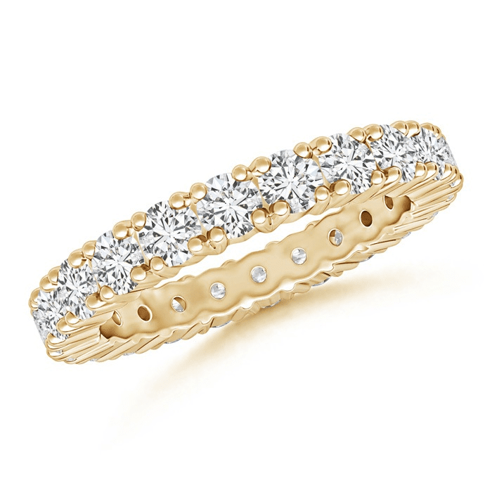 Round Diamond Full Eternity Wedding Band Angara