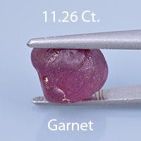 Rough version of Custom Round Brilliant Cut Mahenge Garnet