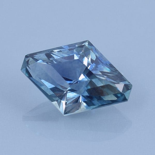 Finished version of   Barion Diamond Shape Cut Sapphire
