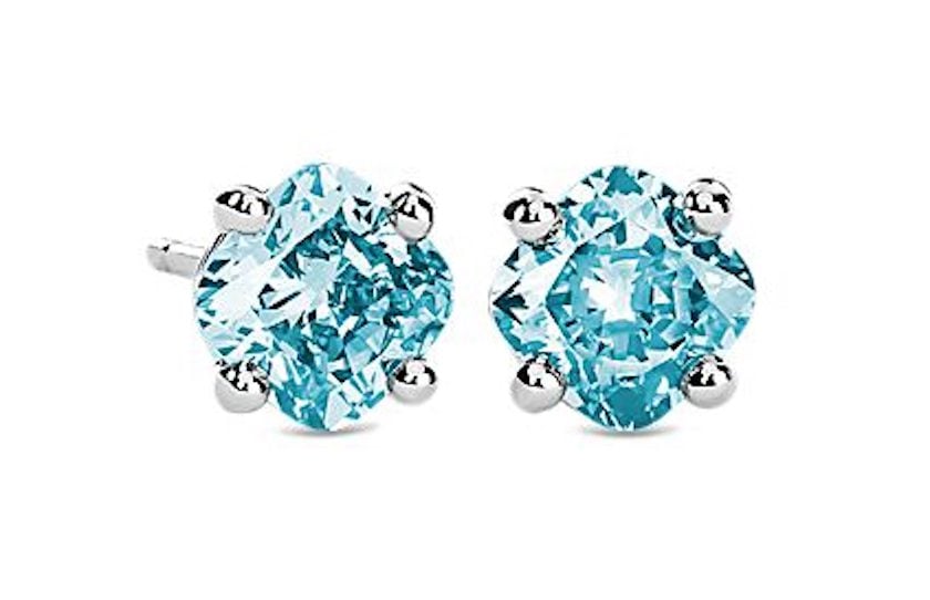 lab-created cushion-cut solitaires