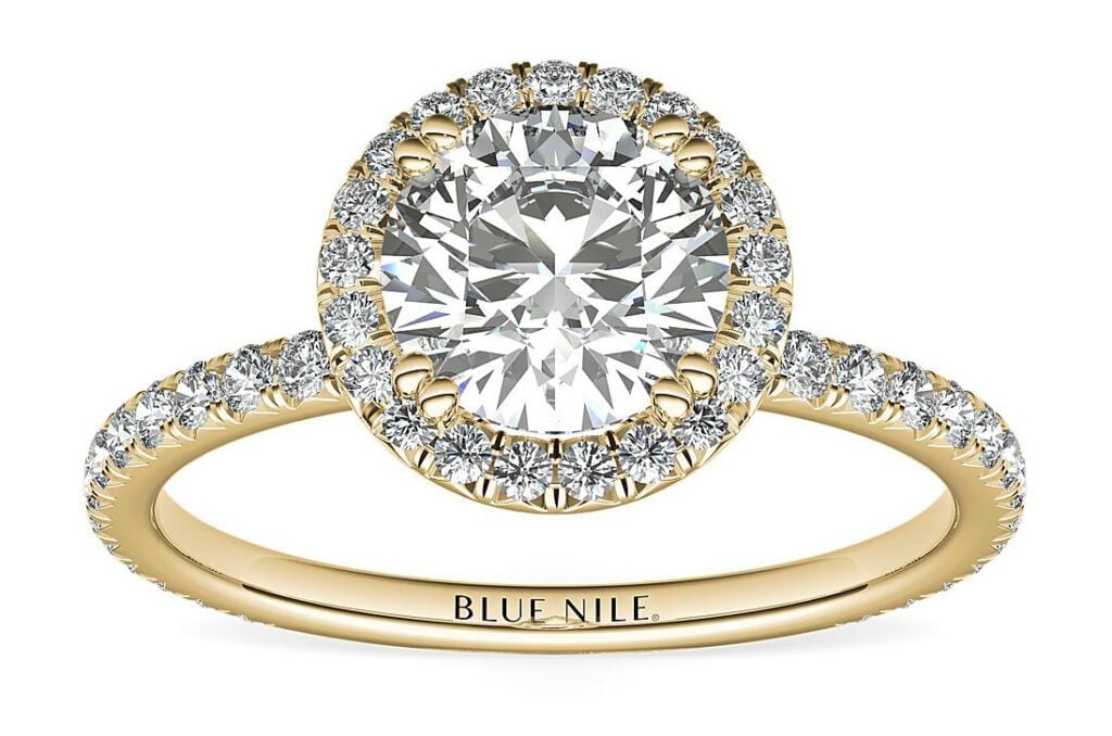 Blue Nile Studio Heiress Halo Diamond Engagement Ring