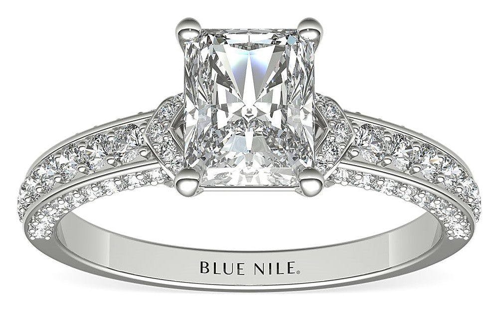 Blue Nile Studio Imperial Micropavé Diamond Engagement Ring Blue Nile