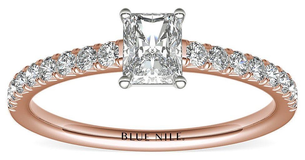 French Pavé Diamond Engagement Ring Blue Nile