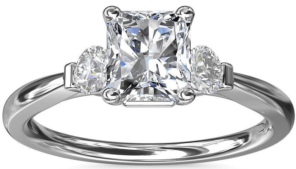 Petite Three-Stone Diamond Engagement Ring Blue Nile