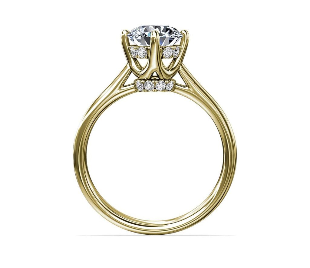 East-West Solitaire Plus Diamond Engagement Ring Blue Nile