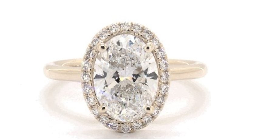 engagement ring - lab-created diamond