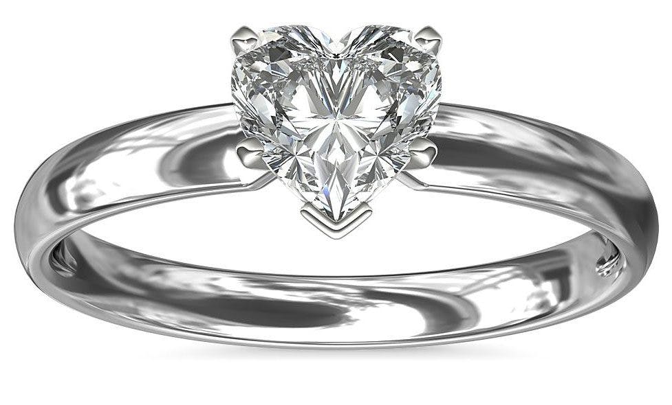 Classic Comfort Fit Solitaire Engagement Ring in 14k White Gold Blue Nile