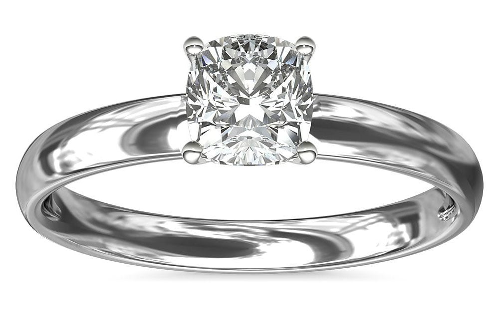 Classic Comfort Fit Solitaire Platinum Engagement Ring Blue Nile