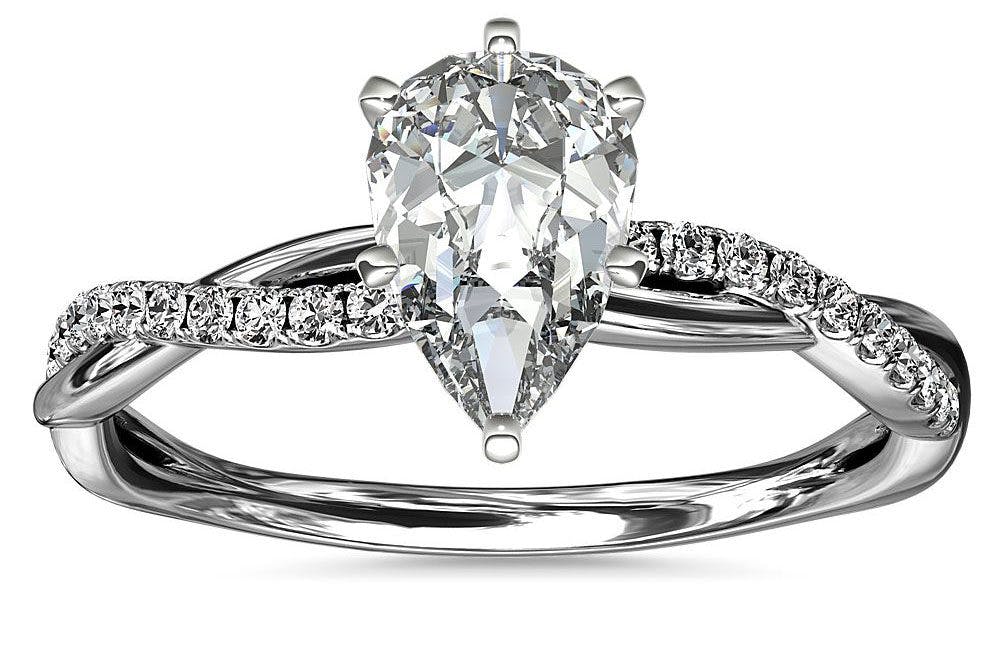 Petite Twist Diamond Engagement Ring Blue Nile