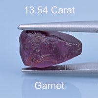 Rough version of Custom Step Arrowhead Cut Rhodolite Garnet