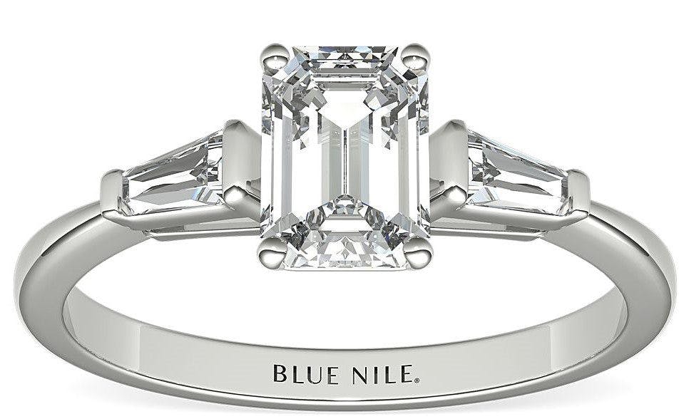 Tapered Baguette Diamond Engagement Ring Blue Nile
