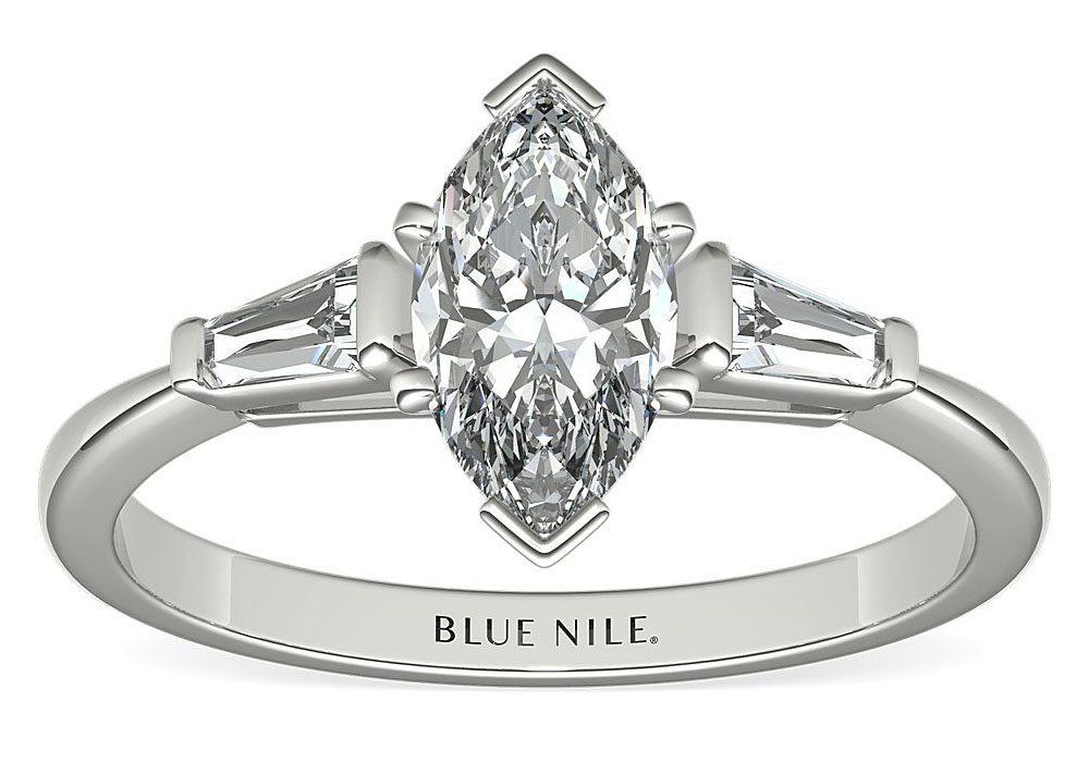 Tapered Baguette Diamond Engagement Ring Blue Nile