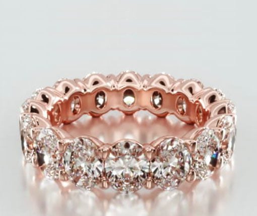 14K Rose Gold Oval Cut Diamond Eternity Ring James Allen