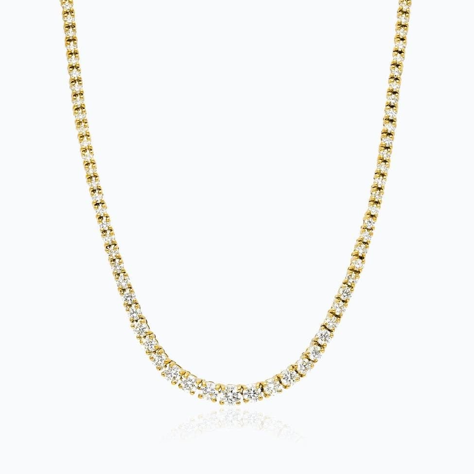 14K Yellow Gold Riviera Tennis Necklace (4.00 CTW) Image-1 14K Yellow Gold Riviera Tennis Necklace (4.00 CTW) Image-2 14K Yellow Gold Riviera Tennis Necklace (4.00 CTW) James Allen