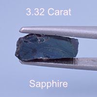 Rough version of Custom Rhombus Cut Sapphire