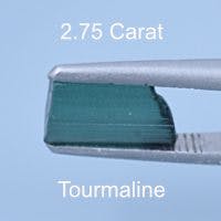Rough version of Emerald Cut Tourmaline