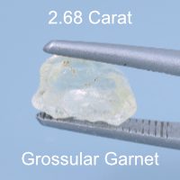 Rough version of Emerald Cut Grossular Garnet