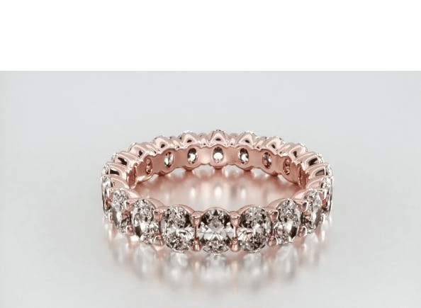 14K Rose Gold Oval Cut Diamond Eternity Ring James Allen