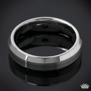 Mirror Edge Wedding Ring by Benchmark White Flash