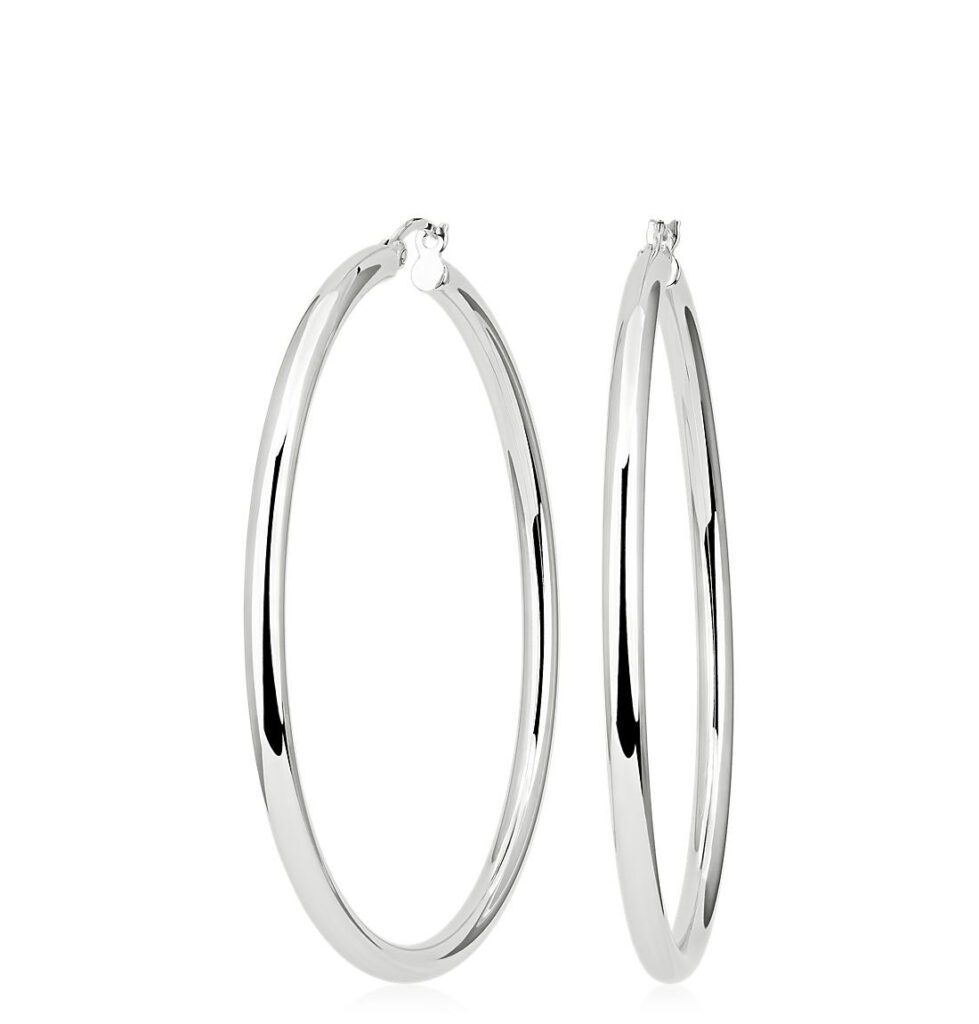 Statement Polished Hoop Earrings in Sterling Silver Blue Nile