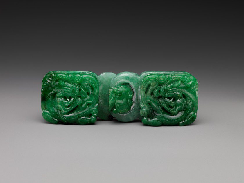 jadeite belt buckle - Qing Dynasty, China