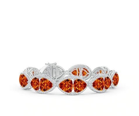 East-West Trillion Checker-Cut Citrine Bracelet Angara