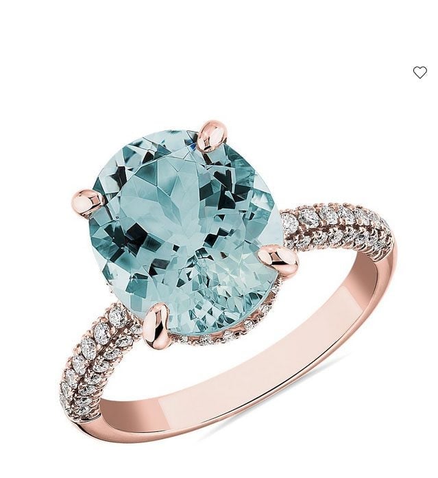 Oval Aquamarine Statement Ring Blue Nile