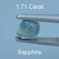 Rough version of Custom Octagon Cut Sapphire