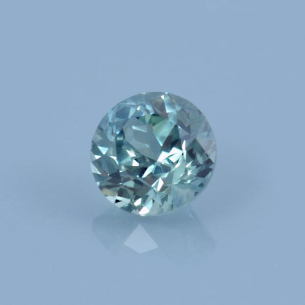 Finished version of Custom Round Cut Sapphire