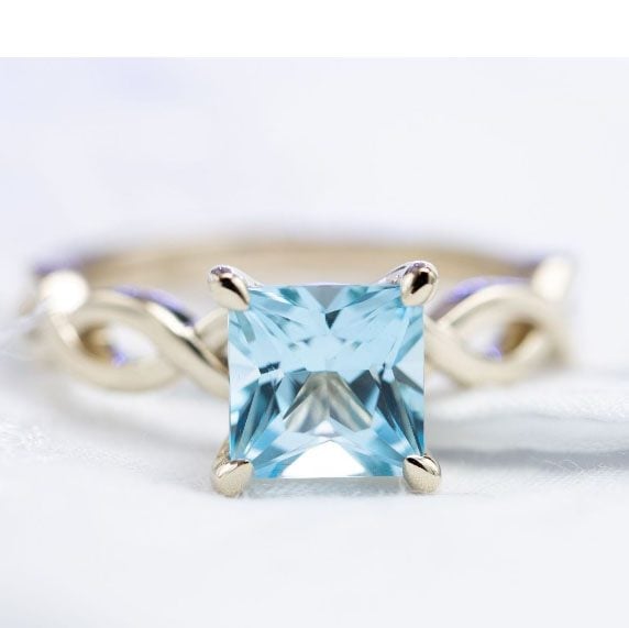 SkyBlue Topaz Ring Custom Made