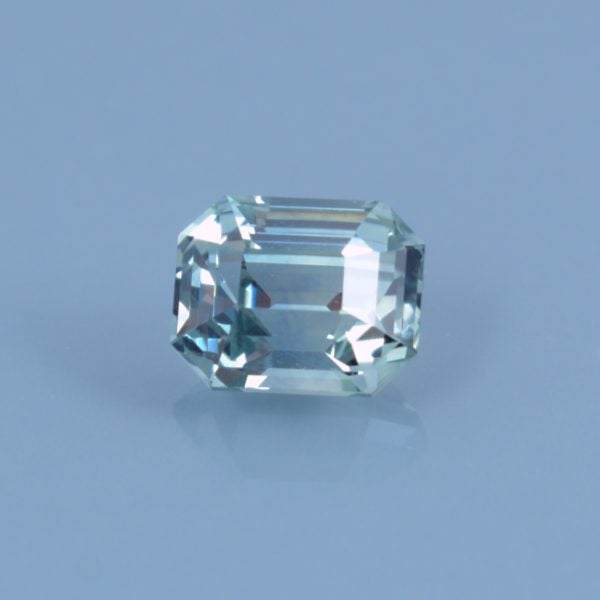 Finished version of Emerald Cut Sapphire