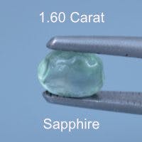 Rough version of Emerald Cut Sapphire