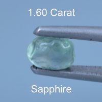 Rough version of Emerald Cut Sapphire