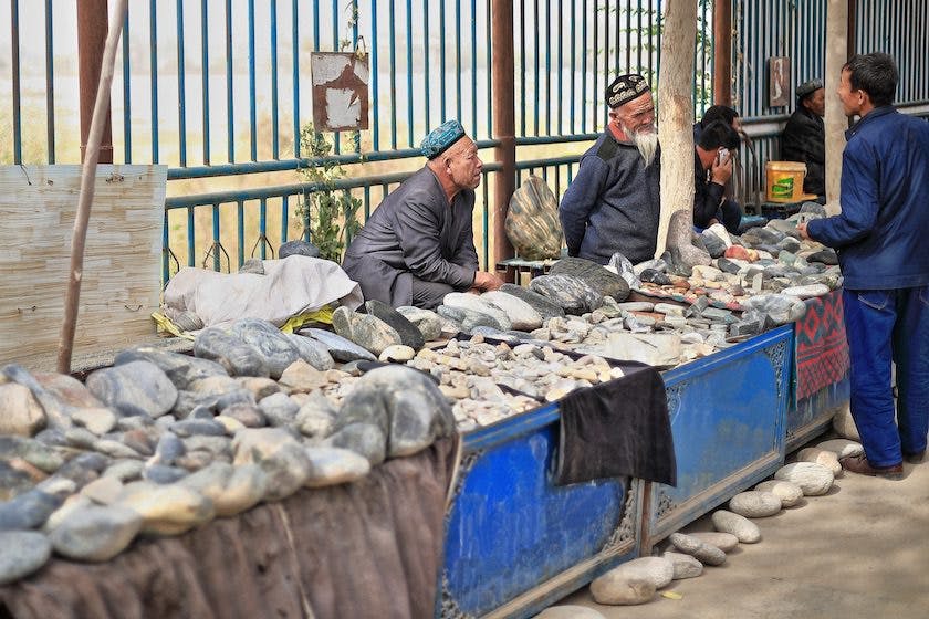 Xinjiang jade market